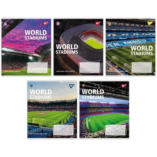 Зошит шкільний 1 Вересня Yes World stadium А5 24 арк.лінія м'яка політурка (767050)