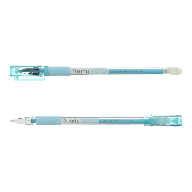 Ручка гелева пиши-стирай BUROMAX STUDY чорнило синє 0.5 мм пластик (BM.8310-01). Фото 3