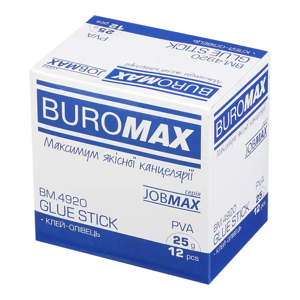 Клей-олівець Buromax JOBMAX 25 г PVA (BM.4920). Фото 3