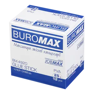 Клей-олівець Buromax JOBMAX 25 г PVA (BM.4920). Фото 3