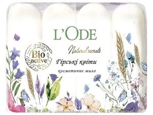 Мило тверде туалетне ТМ  L`oDA  гірські квіти 4шт 240г (605321)