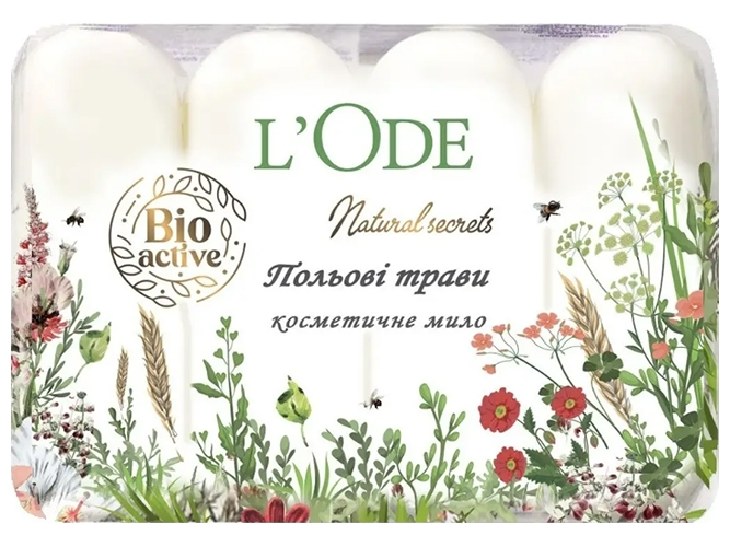 Мило тверде туалетне ТМ  L`oDA  польові квіти 4шт 240г (605314)