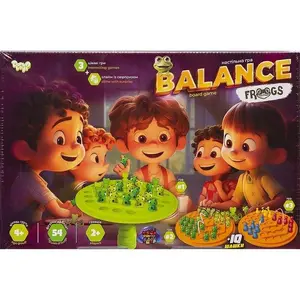 Гра Danko Toys 3в1 велика "Balance Frogs" + IQ шашки Українською (BalF-01)