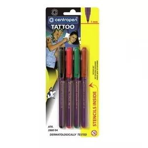 Маркер спеціальний Centropen TATTOO асорті 1 мм круглий (2880)