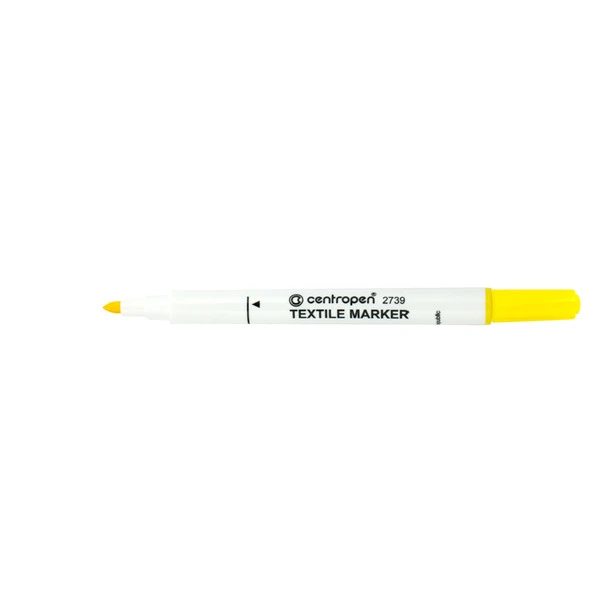 Маркер спеціальний Centropen Textile жовтий 2 мм круглий (2739/05)