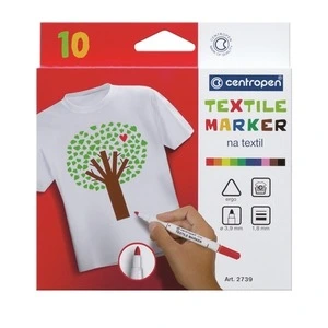 Маркер спеціальний Centropen Textile асорті 2 мм круглий (2739.10)