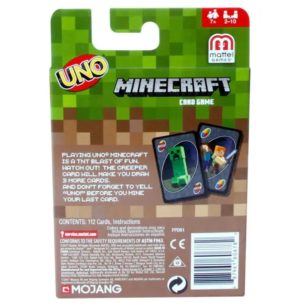 Настільна гра UNO Minecraft Майнкрафт (FPD61). Фото 2