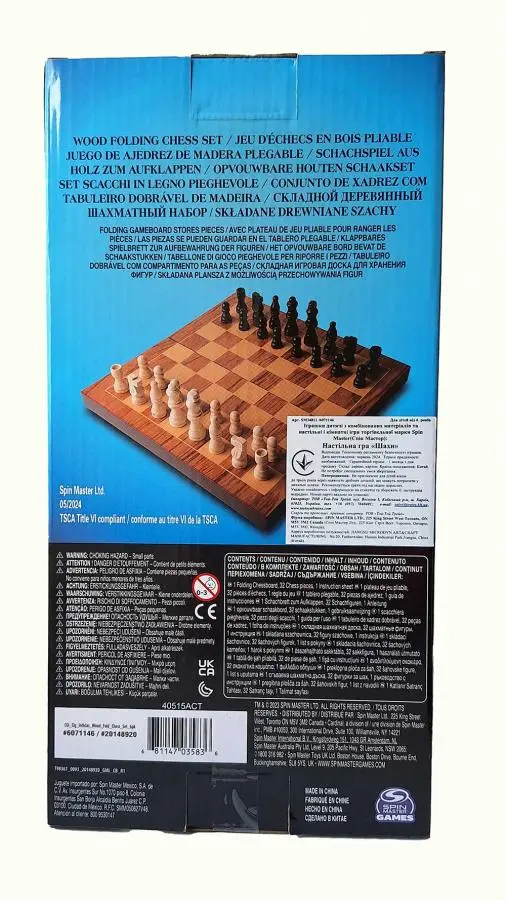 Набір з трьох настільних ігор Шахи шашки та хрестики-нолики Spin Master (6065336). Фото 2