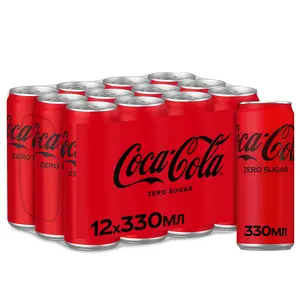 Напій газований Coca-Cola ZERO залізна банка 0,33л (131805). Фото 2
