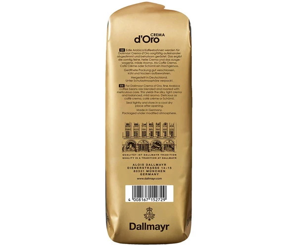 Кава в зернах Dallmayr Crema d Oro Selection 1кг (035503). Фото 4