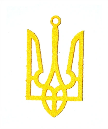 Декор з фетру Тризуб в асортименті 6см 20шт/уп (120398)
