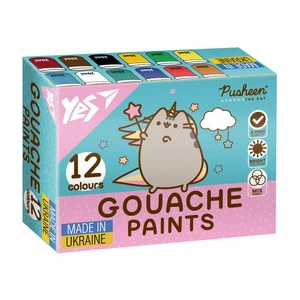 Фарби гуашеві YES Pusheen 12кол 20мл  (230402)