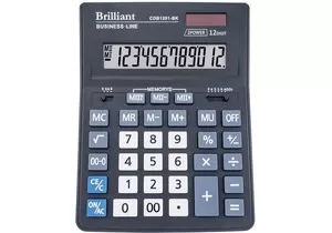Калькулятор офісний Briliant CDB-1201BK чорний 12-и розрядний 158х203х31 мм (CDB1201-BK)