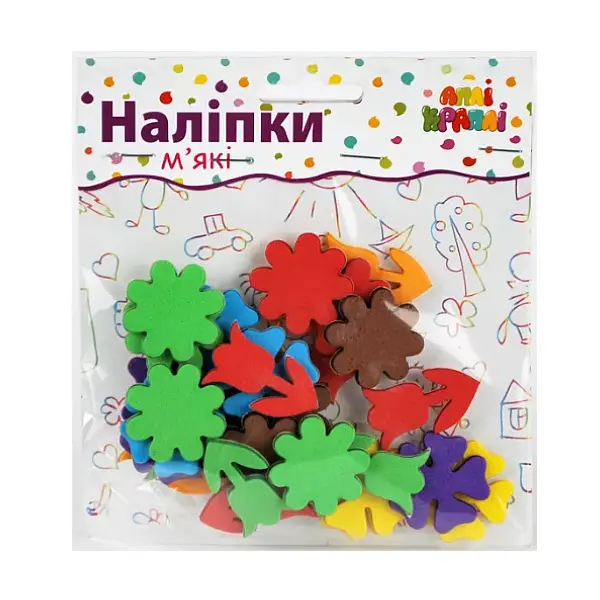 Наліпки махрові "Квіти" асс (700287)