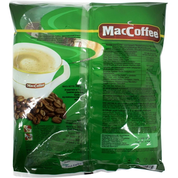 Кавовий напій MacCoffee з ароматом лісовий горіх 18г х 20шт. (109864). Фото 3