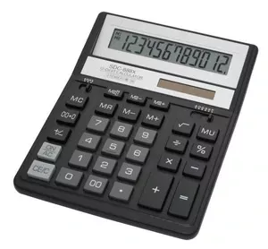 Калькулятор офісний Briliant SDC-888XBK чорний 12-и розрядний  158х203х31мм (SDC-888XBK)