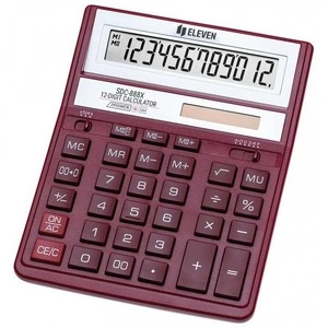 Калькулятор офісний Briliant SDC-888XBL червоний 12-и розрядний  158х203х31мм (SDC-888XRD)