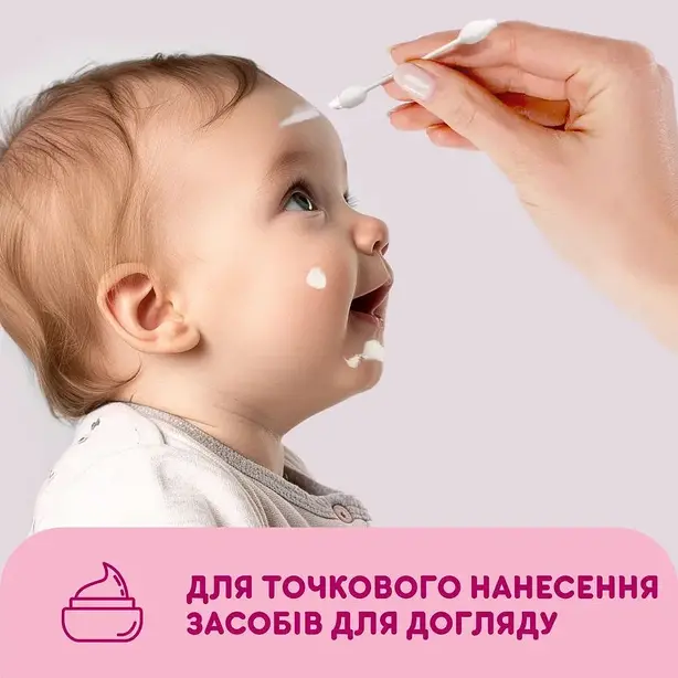 Ватні палички Smile Baby для дітей з обмежувачем 60 шт. (613544). Фото 4