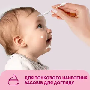Ватні палички Smile Baby для дітей з обмежувачем 60 шт. (613544). Фото 4