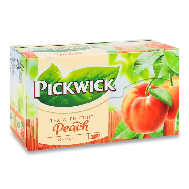 Чай в пакетиках Pickwick чорний ароматизований зі шматочками персика 1,5гх20пак (24614)