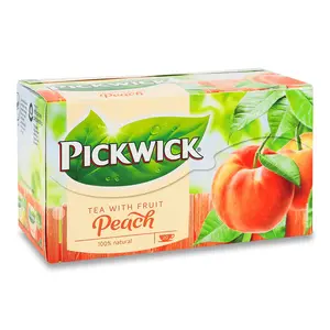 Чай в пакетиках Pickwick чорний ароматизований зі шматочками персика 1,5гх20пак (24614)