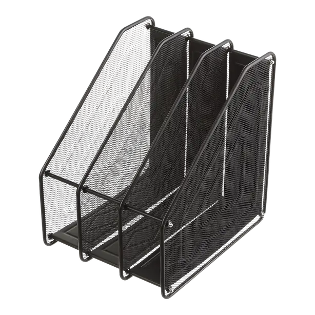 Лоток вертикальний Buromax чорний метал на 3 в 1  310x295x240мм (BM.6264-01)