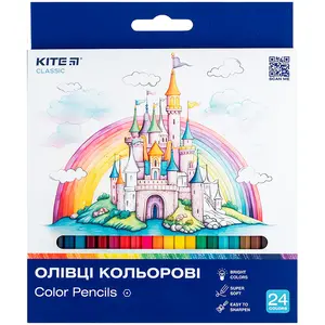 Олівці кольорові Kite Classic 24 кольорів (K-055)