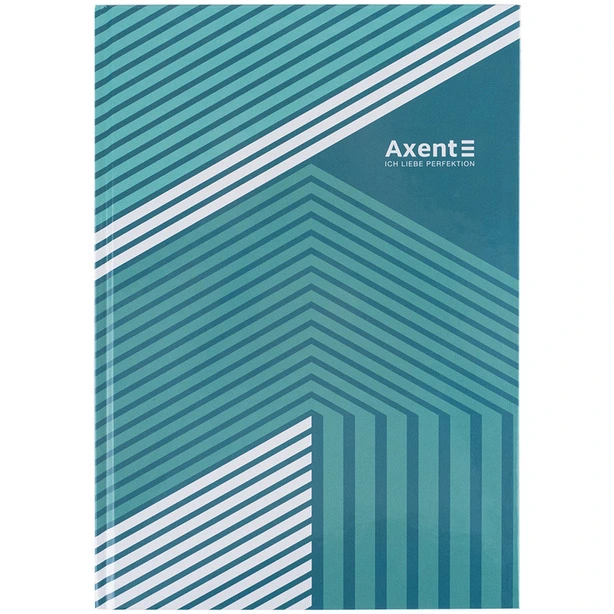 Зошит офісний Axent Lines А496арк.клітинка тверда палітурка зелена  (8422-582-A)