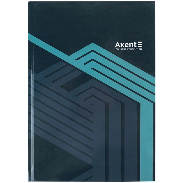 Зошит офісний Axent Lines А496арк.клітинка тверда палітурка сіра (8422-580-A)
