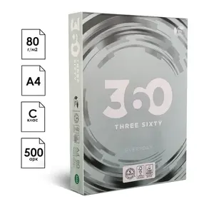 Папір офісний 360  Everyday А4 80г/м2 клас C 500 арк. (1.195). Фото 2