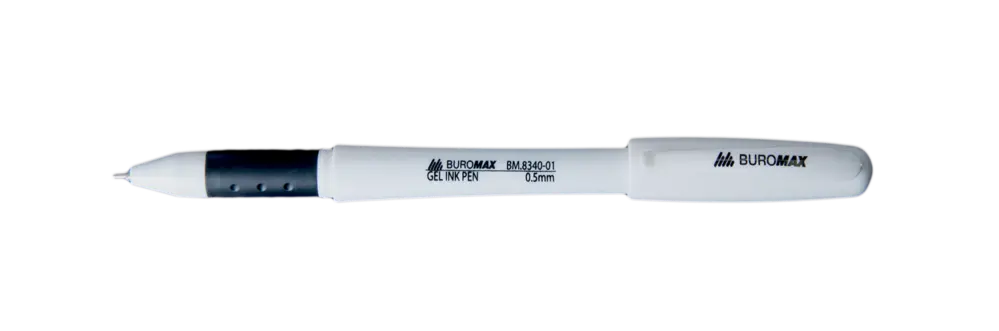 Ручка гелева Buromax чорнило чорне 0.5 мм пластик (BM.8340-01)