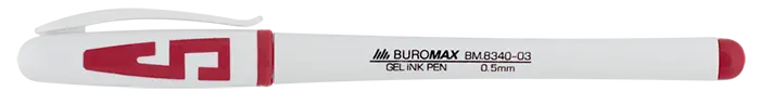 Ручка гелева Buromax чорнило червоне 0.5 мм пластик (BM.8340-03)