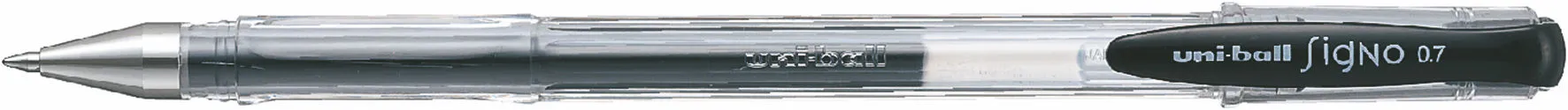 Ручка гелева Uni uni-ball Signo fine чорнило чорне 0.7 мм пластик (UM-100.(07).Black)