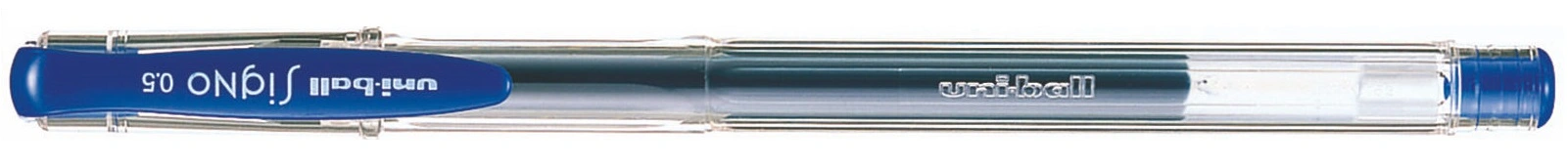 Ручка гелева Uni uni-ball Signo fine чорнило синє 0.7 мм пластик (UM-100.(07).Blue)