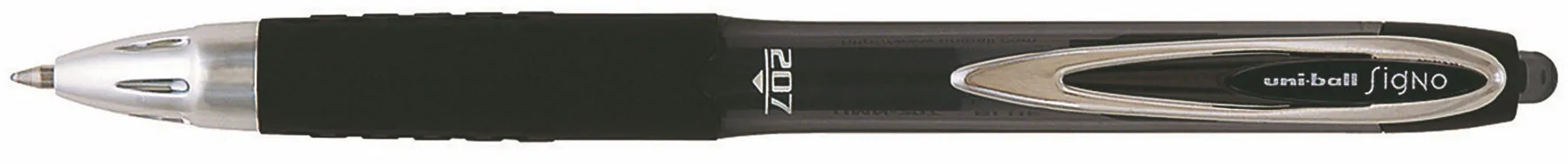 Ручка гелева автоматична Uni uni-ball Signo 207 чорнило чорне 0.7 мм пластик (UMN-207.Black)
