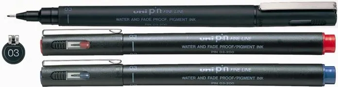 Лінер Uni PiN fine line чорнило чорне 0.3 мм пластик (PIN03-200.Black)