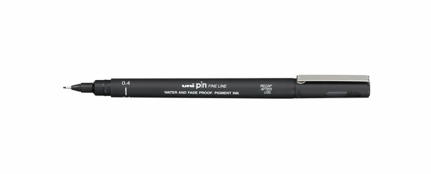Лінер Uni PiN fine line чорнило чорне 0.4 мм пластик (PIN04-200.Black)