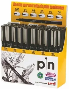 Лінер набір Uni PiN fine line чорнило чорне  пластик (PIN-200/5D)