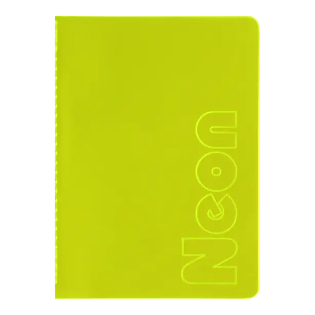 Зошит офісний Buromax NEON А5 80 арк. клітинка тверда палітурка жовтий (BM.24822180-08)