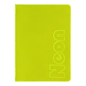 Зошит офісний Buromax NEON А5 80 арк. клітинка тверда палітурка жовтий (BM.24822180-08)
