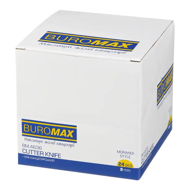 Ніж канцелярський Buromax MORANDI STYLE 9 мм механічний фіксатор корпус пластиковий (BM.4636). Фото 8