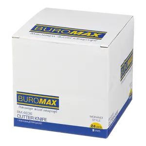 Ніж канцелярський Buromax MORANDI STYLE 9 мм механічний фіксатор корпус пластиковий (BM.4636). Фото 8