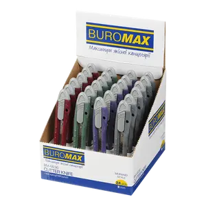 Ніж канцелярський Buromax MORANDI STYLE 9 мм механічний фіксатор корпус пластиковий (BM.4636). Фото 2