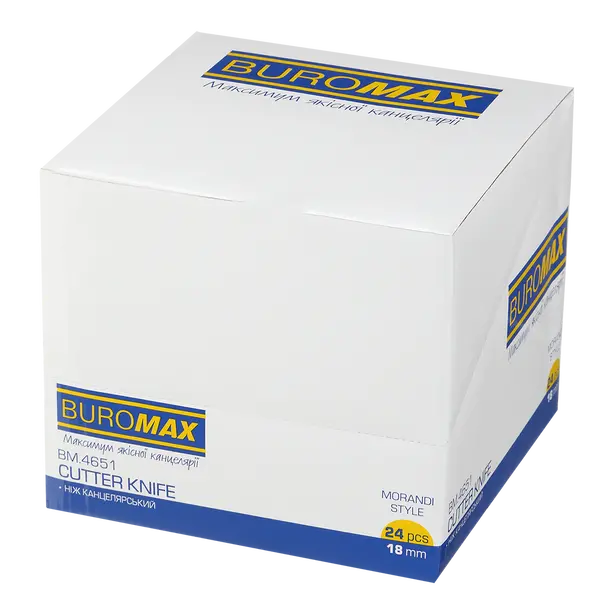 Ніж канцелярський Buromax MORANDI STYLE 18 мм механічний фіксатор корпус пластиковий (BM.4651). Фото 8