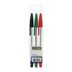 Набір ручок кулькових Buromax Classic 3 кольори пластик (BM.8443)