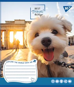 Зошит шкільний YES Best travel blogger 24арк лінія м'яка політурка (767037). Фото 3