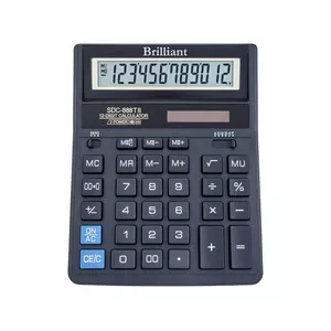 Калькулятор офісний Eleven CDC-888TII чорний12-и розрядний 203х158х31 мм (CDC-888TII)