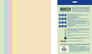 Набір офісного кольорового паперу Buromax Pastel А4 80 г/м2 5 кольорів 50 аркушів (BM.2721250E-99). Фото 2
