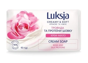 Крем-мило Luksja Троянда+протеїни шовку 90 г (231265)