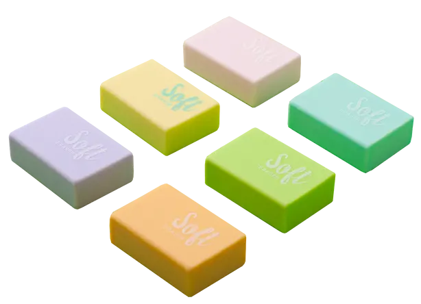 Гумка Buromax Pastel 29х20х10мм стирає олівець асорті (BM.1128). Фото 2